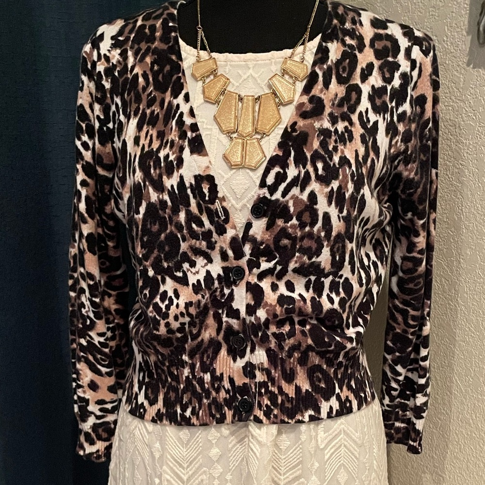 🛍 Leopard Print Cardigan